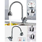 Mucit Home   2 Fonksiyonlu Oynar Borulu Mutfak Musluk Aparatı