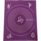 Mucit Home   Silikon Hamur Açma Matı Büyük Boy Mor Renk