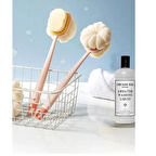 Mucit Home  2'si 1 arada kıl ve lif kabağı ile duş vücut fırçası Uzun Saplı Sırt Fırçası