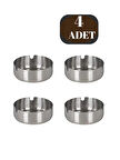Küllük Metal Küllük Paslanmaz Çelik 4lü Kül Tablası Küllük Seti