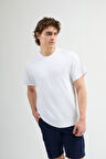 Matias 84001 Regular Fit Beyaz Erkek Basic T-Shirt