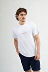 Eduardo 84004 Regular Fit Baskılı Beyaz Erkek Basic T-Shirt