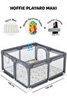Playard Maxi Güvenli Bebek Ve Çocuk Oyun Alanı Oyun Parkı 150x150cm Oyun Matı Ve Topları