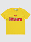 Süperman Erkek Çocuk Tişört 6-9 Yaş Sarı