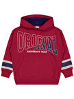 Civil Boys Original Baskılı 6-9 Yaş Sweatshirt - Bordo 7-8 Yaş