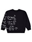 Civil Boys Matematik Formül Baskılı 6-9 Yaş Sweatshirt - Siyah6-7 Yaş