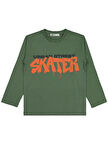 Civil Boys Skater Baskılı 6-9 Yaş Sweatshirt - Haki 9-10 Yaş