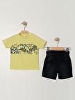 Bizio Erkek Bebek Şortlu Takım 9-24 Ay Sarı