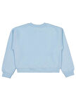 Civil Girls Yıldız Nakışlı 10-13 Yaş Sweatshirt - Mavi 13-14 Yaş
