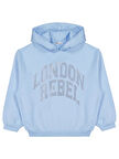 Civil Girls London Rebel Nakışlı 10-13 Yaş Sweatshirt - Mavi 13-14 Yaş