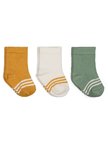 Civil Baby Basic Çizgili 3'lü 6- Bebek Erkek Çorap Set - Standart