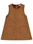 Civil Girls 2-5 Yaş Elbise - Kahverengi 4-5 Yaş