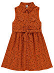 Varol Kız Çocuk Elbise 6-9 Yaş Turuncu