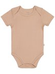 Civil Baby Düz Renkli Kısa Kol 1-3 Yaş Çıtçıtlı Badi - Kahverengi 18-24 Ay