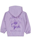 Civil Girls Çiçek Baskılı 6-9 Yaş Sweatshirt - Lila 9-10 Yaş