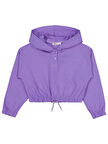 Civil Girls Kapşonlu 6-9 Yaş Sweatshirt - Lila 7-8 Yaş