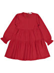 Civil Girls Kat Kat 6-9 Yaş Elbise - Kırmızı 7-8 Yaş