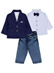 Civil Baby Blazer Ceketli 6-18 Ay Takım - Lacivert 12-18 Ay