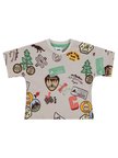 Civil Baby Patch Empirme 6-18 Ay Tişört - Bej