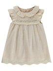 Civil Baby Bebek Yaka Dantelli 6-18 Ay Elbise - Bej