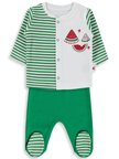 Nova Baby Karpuz Kokulu Önden Açık 1-6 Ay Pijama Takımı - Ekru