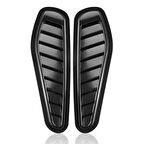 Çift Kaput Havalandırma Rüzgarlığı Venti Spor Siyah Tüm Araçlarla Uyumlu