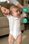 %100 Pamuk 8'li Bebek Body - Kısa Kollu ve Çıtçıtlı Beyaz Zıbın