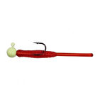 Kendo Hook Worm CY090 Jighead+Lrf Silikonu 1gr+4.5cm Head Glow/Red