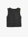 Slim Fit Düğmeli V Yaka Triko Yelek