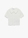 Bürümcük Düğmeli Kısa Kollu Bebe Yaka Tişört