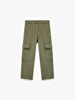 Cep Detaylı Loose Fit Pamuklu Kargo Pantolon