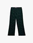 Koton X Melis Ağazat - Straight Fit Cepli Floral Desenli Pantolon