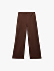 Slim Fit Düz Geniş Paça Kumaş Pantolon
