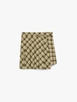Pileli Ekoseli Mini Etek