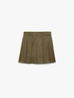 Slim Fit Kalın Pileli Mini Etek