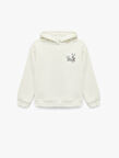 Lisanslı Bugs Bunny Baskılı Uzun Kollu Kapşonlu Oversize Sweatshirt