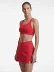 Yırtmaç Detaylı Yüksek Bel Slim Fit Mini Spor Şort Etek