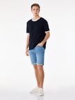 Normal Bel Pamuklu Bermuda Slim Fit Jean Şort
