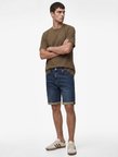 Normal Bel Pamuklu Bermuda Slim Fit Jean Şort