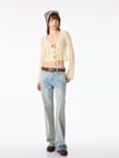 Düşük Bel Pamuklu Düz Paça Denim Pantolon - Straight Fit Jean