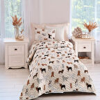 Kapitone Yatak Örtüsü Seti Tek Kişilik Havhav Krem