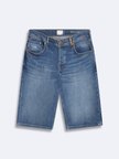 Corvın Orta Bel Regular Mid Indigo Jean Bermuda