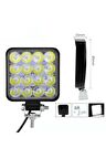 16 Led Off Road Çalışma Ve Sis Lambası 48watt 12-24v Farklı Yanış Modlarına Sahip Kumandalı Set