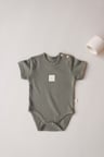 Haki Basic Etiketli Kısa Kollu Body