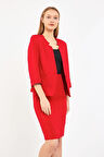 Yarım Kol Ceket Etek Takım Elbise