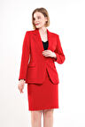 Kırmızı Ceket Etek Takım