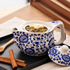 Kosova DEM-133-6 Isıya Dayanıklı Porselen Demlik Bitki Çayı Demliği 400 ml