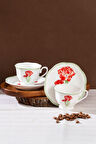 Perotti 16871-6 De Flore 2 Kişilik 4 Parça Porselen Kahve Fincan Takımı