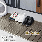 Porsima 1177 12 Lü Bahçe Balkon Teras Zemin Döşemesi Karosu Latte