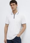 Yarı Fermuarlı Beyaz Polo Tişört 0613367-620